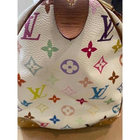 Authentic Vintage Louis Vuitton Speedy 30 Satchel Multicolor Canvas - Preowned - Picture 4 of 13
